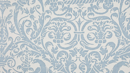 Uccelli Azure blue & antique white