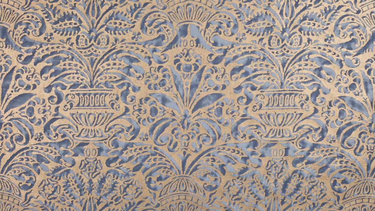 Campanelle Blue & silvery gold