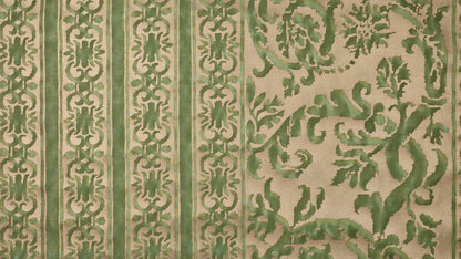 Farnese Frieze Majolica green & silvery gold