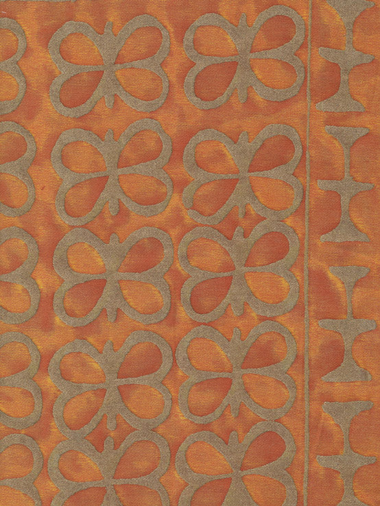 Ashanti Burnt apricot & silvery gold