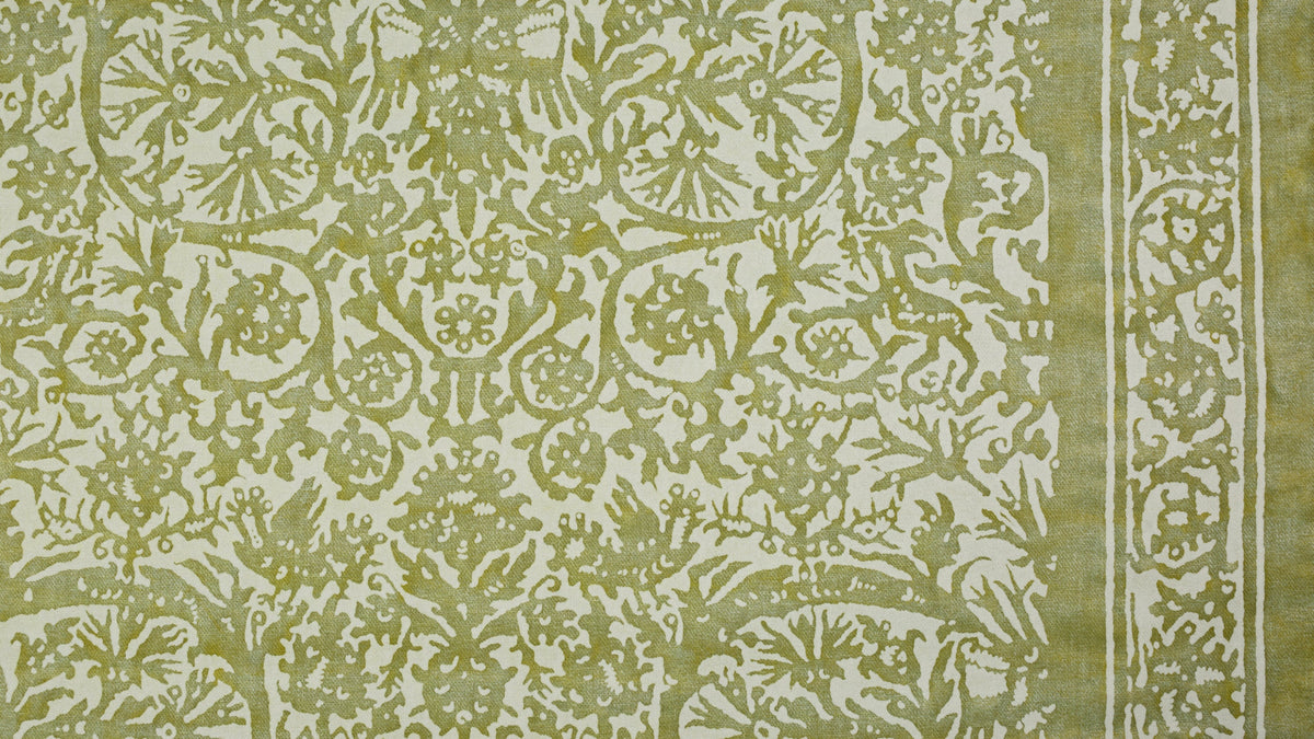 Pergolesi Green & antique white texture