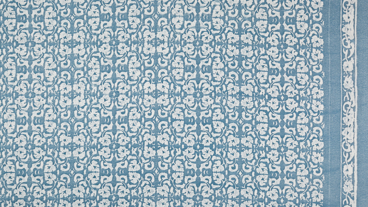 Shiraz Azure blue & antique white