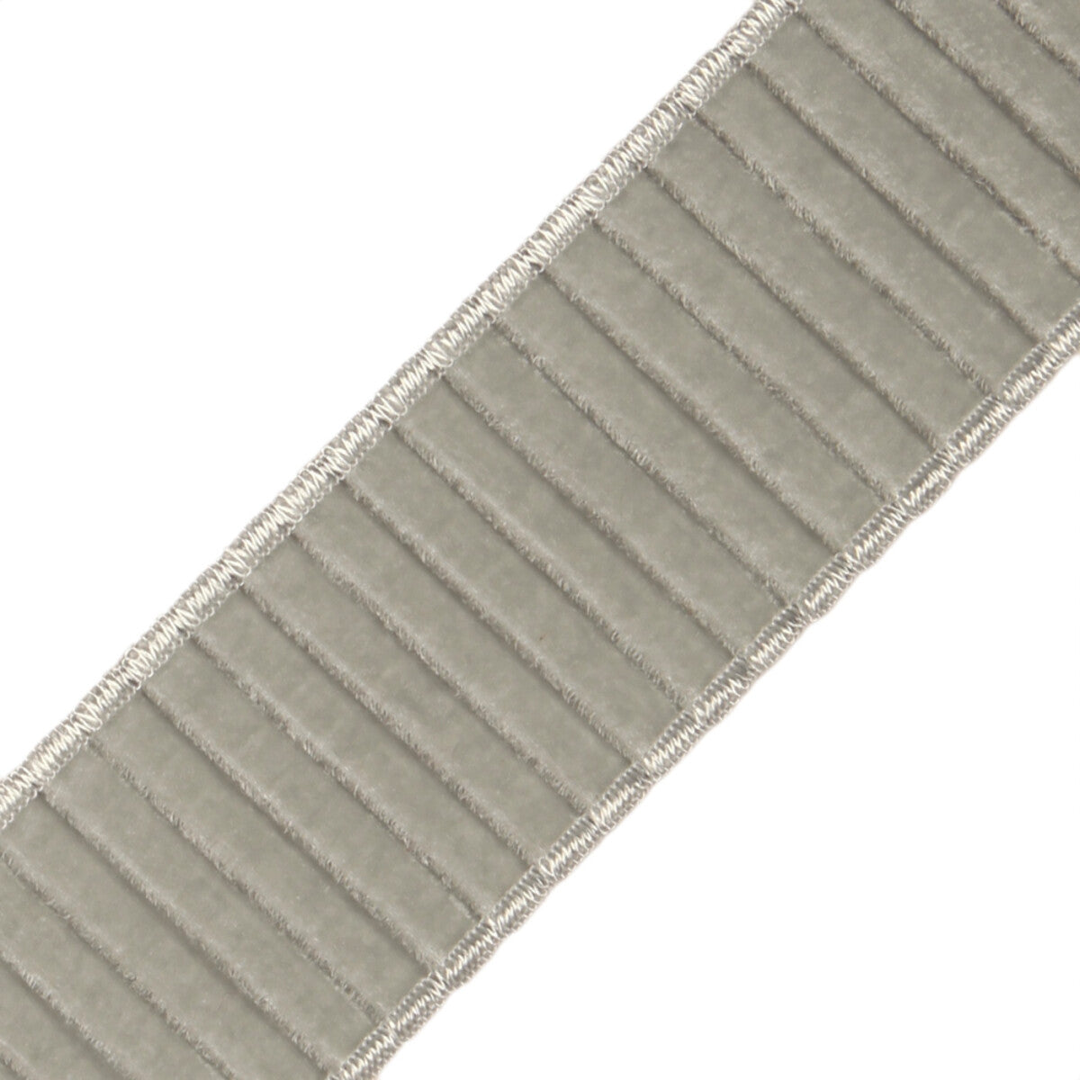 2" Chloe Pleated Velvet Border Trim by Samuel & Sons in Mist