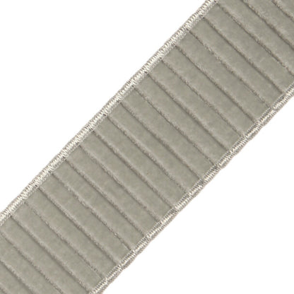 2" Chloe Pleated Velvet Border Trim by Samuel & Sons in Mist