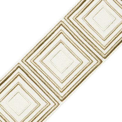 2.75" Matilde Embroidered Border Trim by Samuel & Sons in Bisque