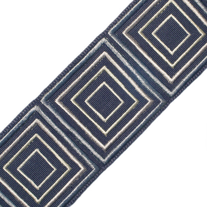 2.75" Matilde Embroidered Border Trim by Samuel & Sons in Gulf