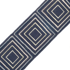 2.75" Matilde Embroidered Border Trim by Samuel & Sons in Gulf