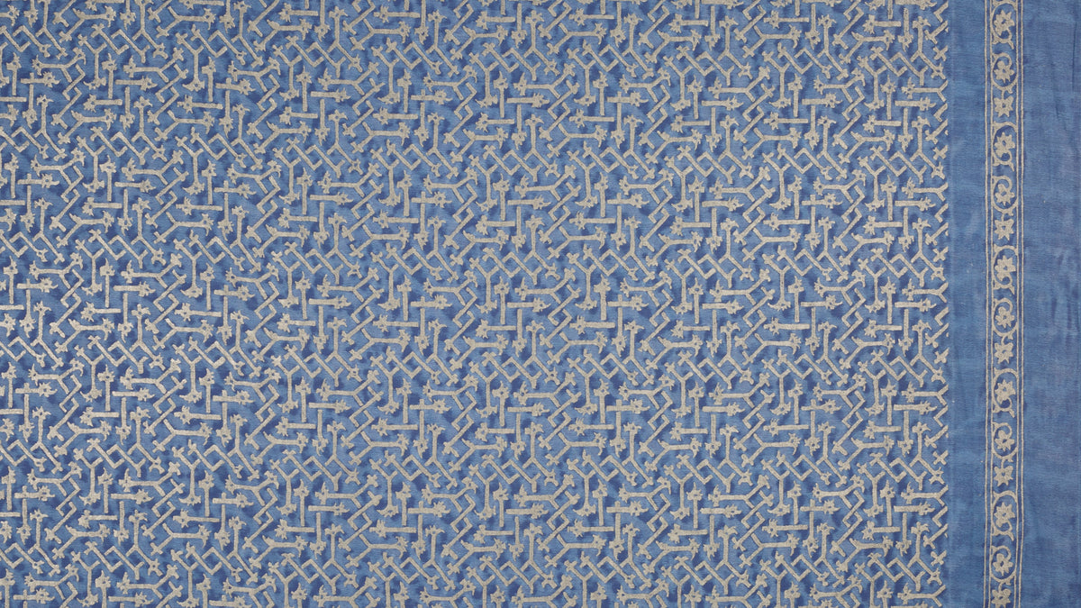 Rabat Palace blue & silvery gold