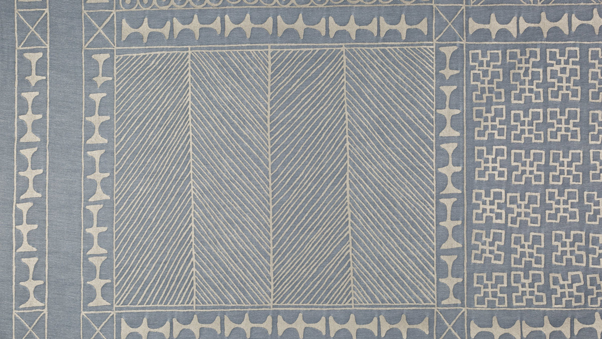 Ashanti Slate blue & silvery gold