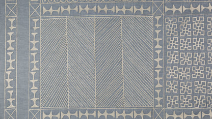 Ashanti Slate blue & silvery gold
