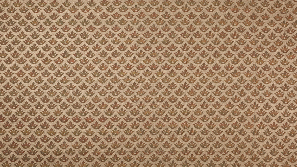 Canestrelli Tan, olive, plum & silvery gold texture