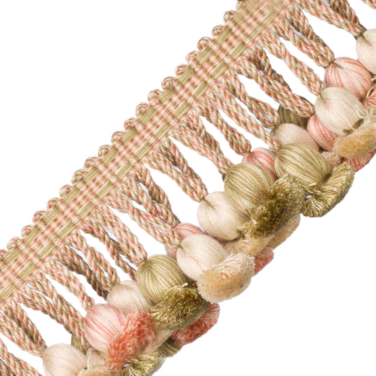 Kensington Onion Tassel Fringe Trim by Samuel & Sons in Petal
