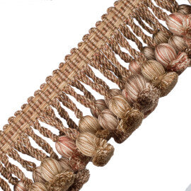 Kensington Onion Tassel Fringe Trim by Samuel & Sons in Maple