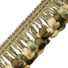 Kensington Onion Tassel Fringe Trim by Samuel & Sons in Olive