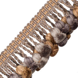Kensington Onion Tassel Fringe Trim by Samuel & Sons in Field Stone