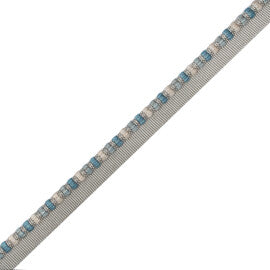 1/4" Kensington Cordedge Trim by Samuel & Sons in Aqua Gray