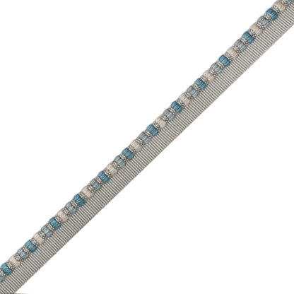 1/4" Kensington Cordedge Trim by Samuel & Sons in Aqua Gray