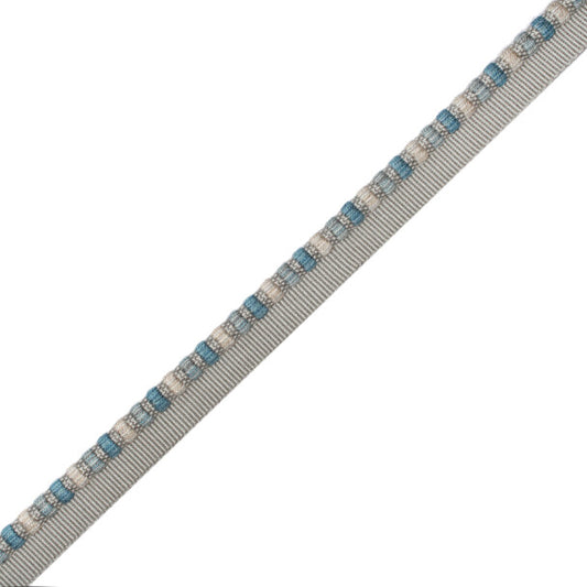 1/4" Kensington Cordedge Trim by Samuel & Sons in Aqua Gray