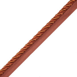 3/8" Aurelia Cord With Tape Trim by Samuel & Sons in Tangerine