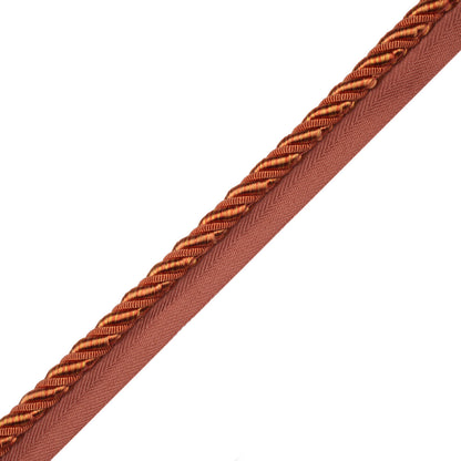 3/8" Aurelia Cord With Tape Trim by Samuel & Sons in Tangerine