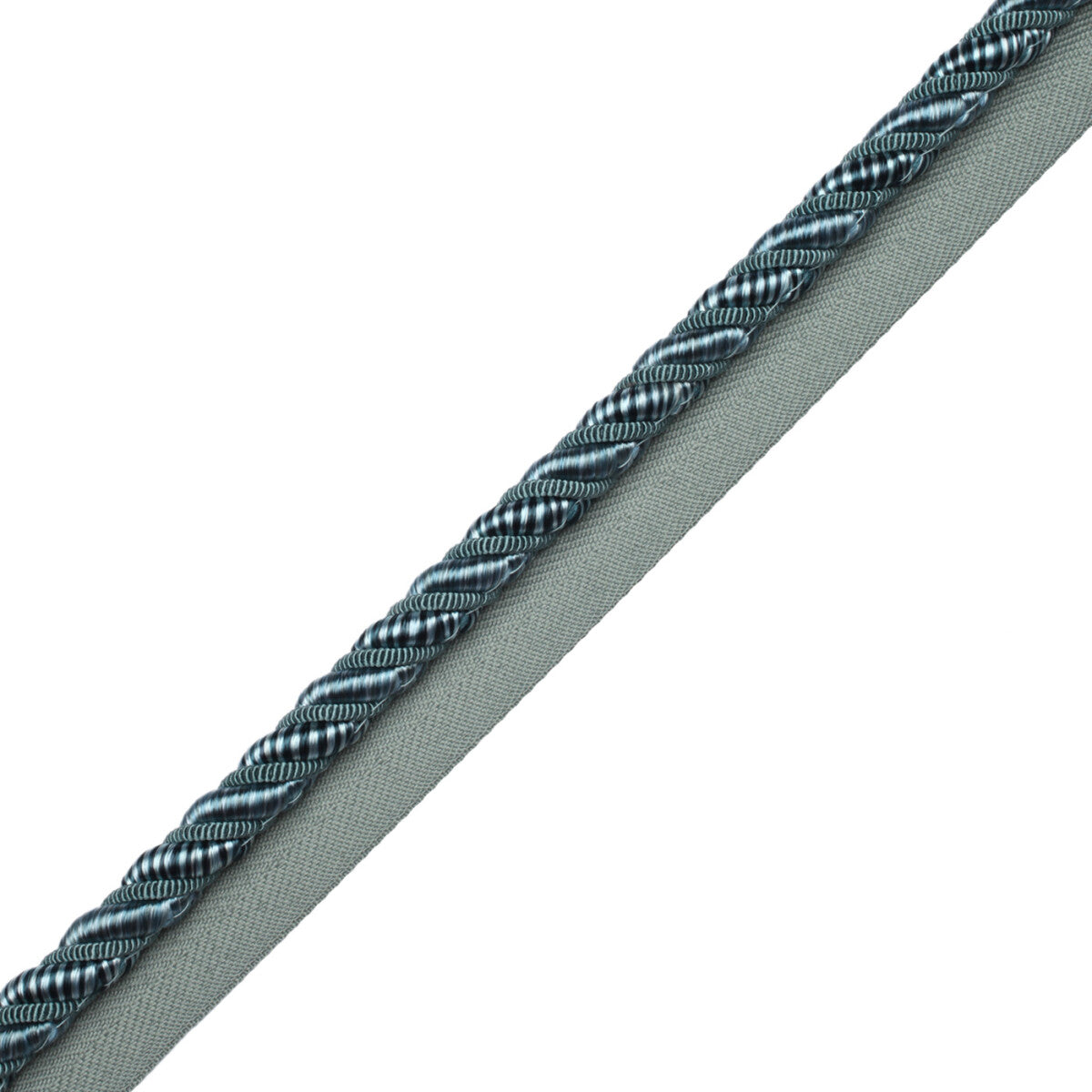 3/8" Aurelia Cord With Tape Trim by Samuel & Sons in Aquamarine