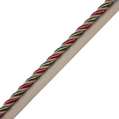 3/8" Aurelia Cord With Tape Trim by Samuel & Sons in Jewel