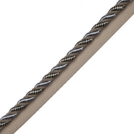 3/8" Aurelia Cord With Tape Trim by Samuel & Sons in Mica