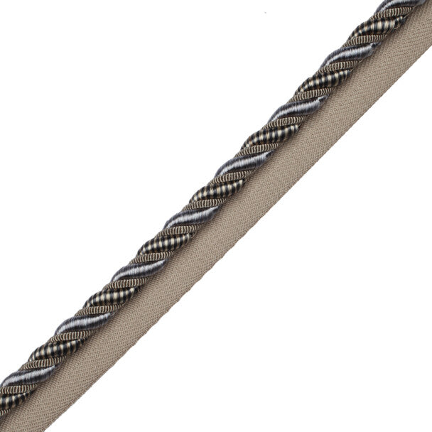 3/8" Aurelia Cord With Tape Trim by Samuel & Sons in Mica