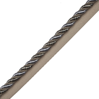 3/8" Aurelia Cord With Tape Trim by Samuel & Sons in Mica