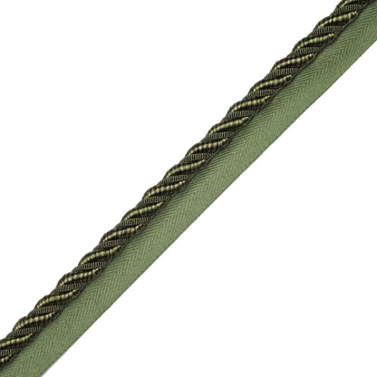 3/8" Aurelia Cord With Tape Trim by Samuel & Sons in Loden