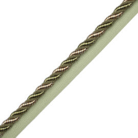 3/8" Aurelia Cord With Tape Trim by Samuel & Sons in Sage