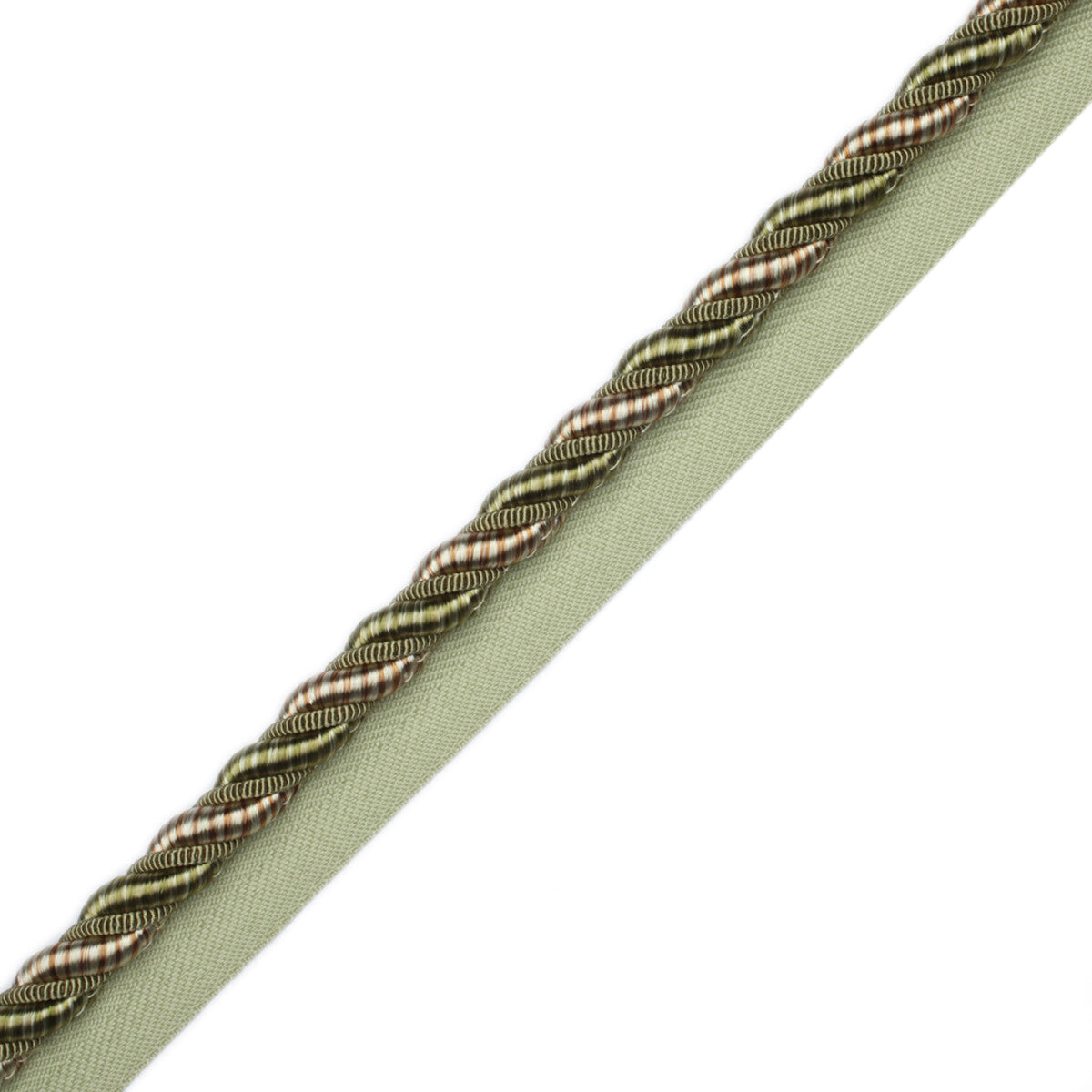 3/8" Aurelia Cord With Tape Trim by Samuel & Sons in Sage
