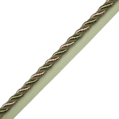 3/8" Aurelia Cord With Tape Trim by Samuel & Sons in Sage
