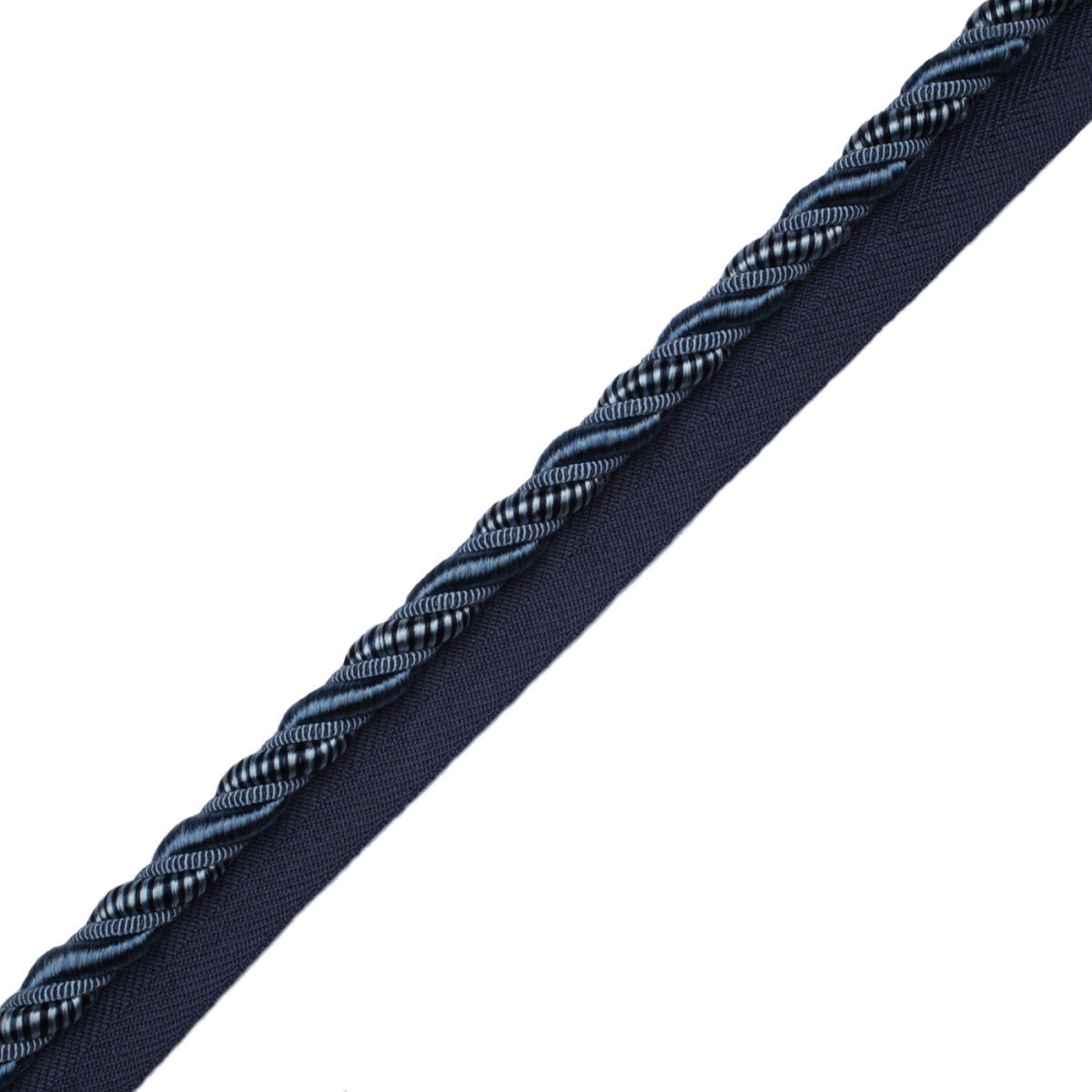 3/8" Aurelia Cord With Tape Trim by Samuel & Sons in Sapphire