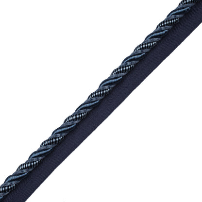 3/8" Aurelia Cord With Tape Trim by Samuel & Sons in Sapphire
