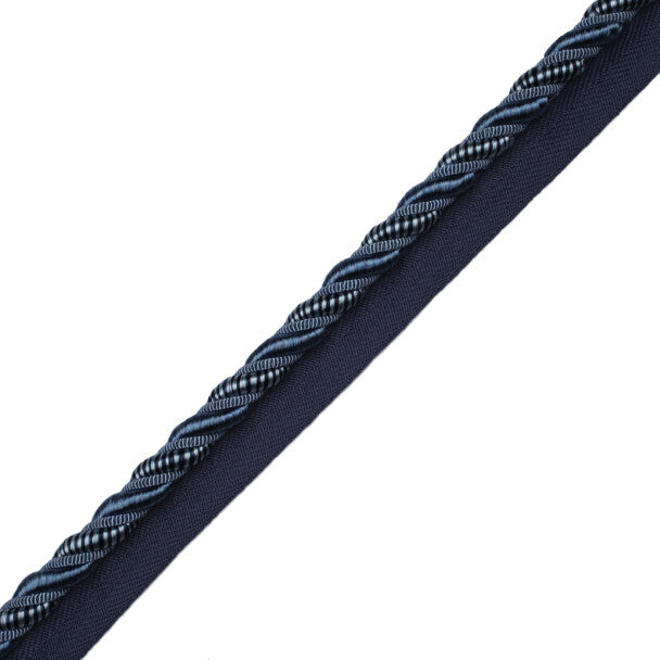 3/8" Aurelia Cord With Tape Trim by Samuel & Sons in Sapphire