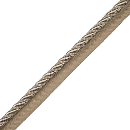 3/8" Aurelia Cord With Tape Trim by Samuel & Sons in Bisque
