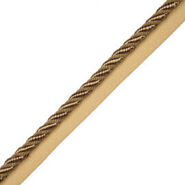 3/8" Aurelia Cord With Tape Trim by Samuel & Sons in Honey