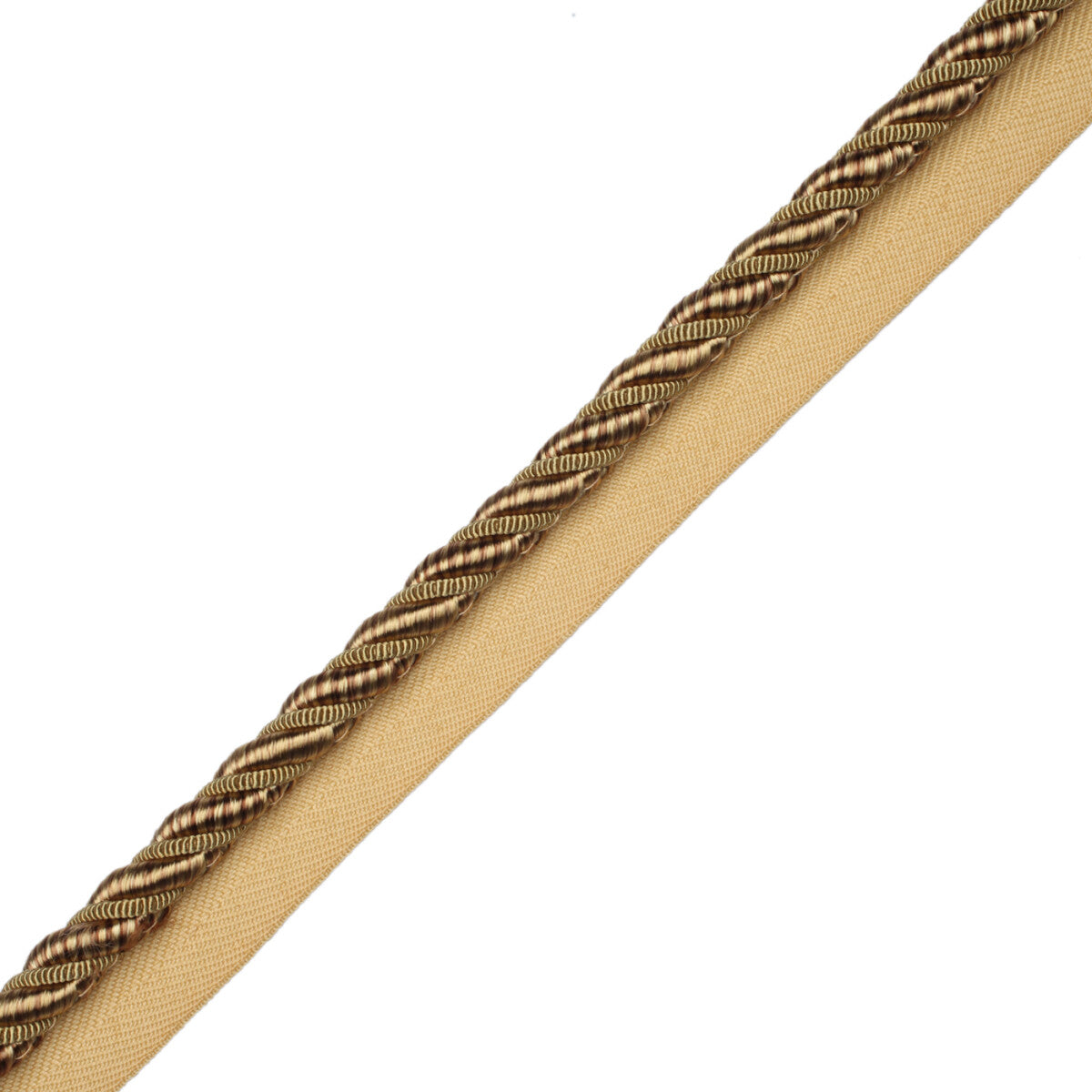 3/8" Aurelia Cord With Tape Trim by Samuel & Sons in Honey