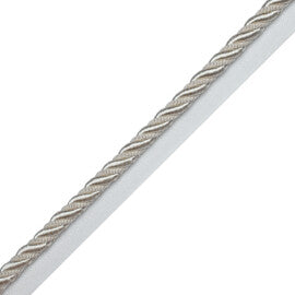 3/8" Aurelia Cord With Tape Trim by Samuel & Sons in Ivory