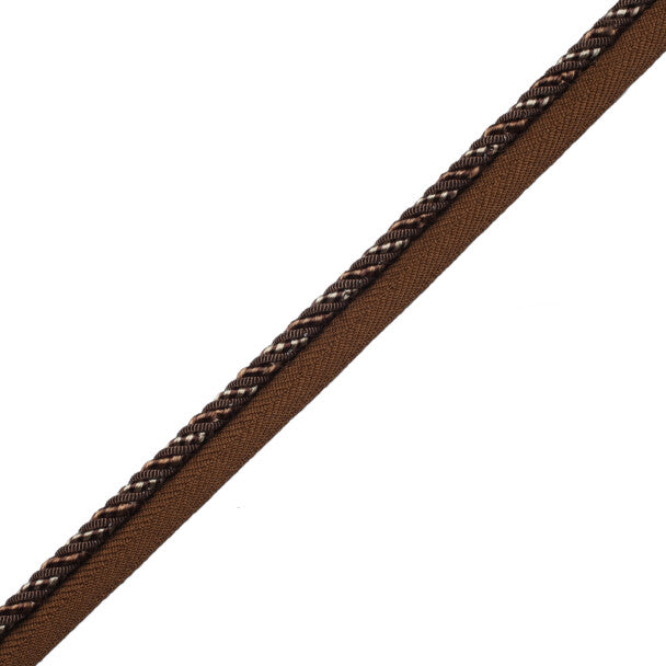 1/4" Aurelia Cord With Tape Trim by Samuel & Sons in Chocolate