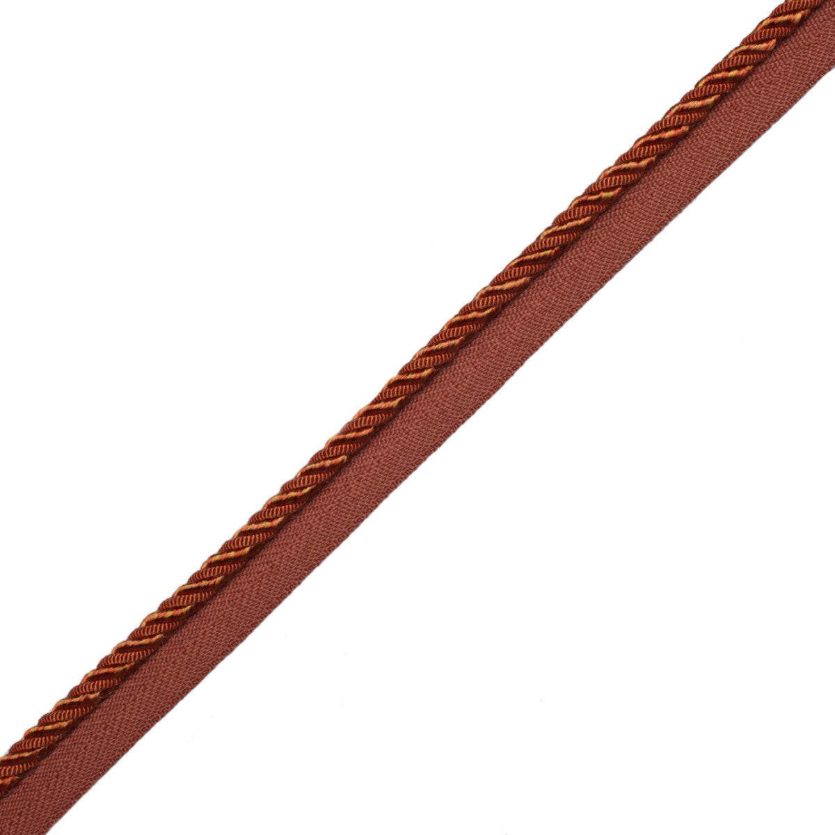 1/4" Aurelia Cord With Tape Trim by Samuel & Sons in Tangerine