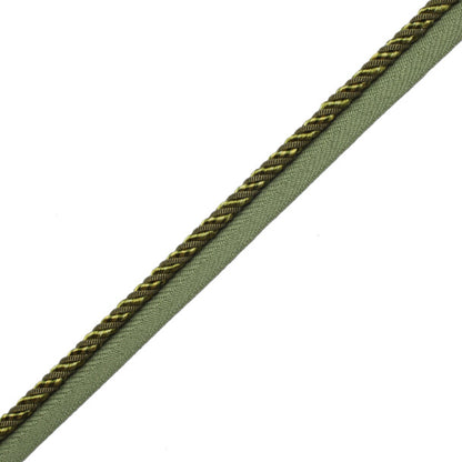 1/4" Aurelia Cord With Tape Trim by Samuel & Sons in Apple Green