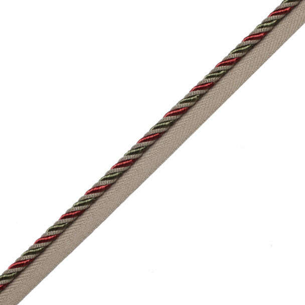 1/4" Aurelia Cord With Tape Trim by Samuel & Sons in Jewel