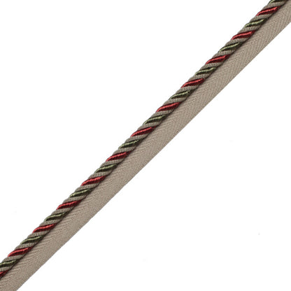 1/4" Aurelia Cord With Tape Trim by Samuel & Sons in Jewel