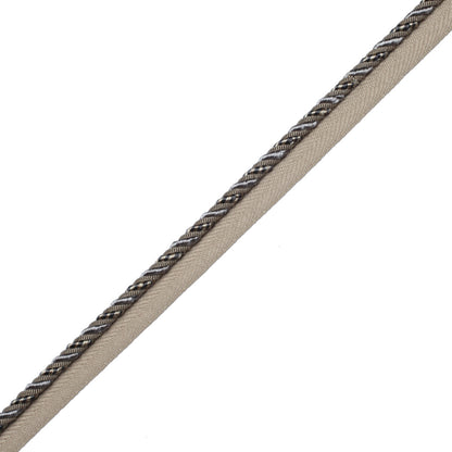 1/4" Aurelia Cord With Tape Trim by Samuel & Sons in Mica