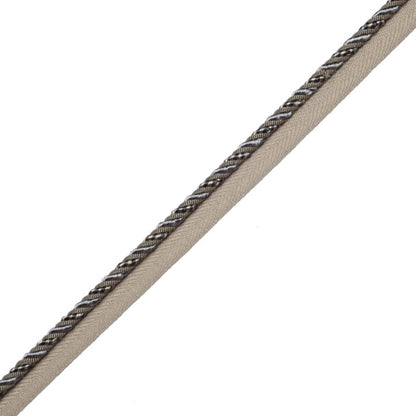 1/4" Aurelia Cord With Tape Trim by Samuel & Sons in Mica