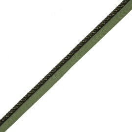 1/4" Aurelia Cord With Tape Trim by Samuel & Sons in Loden