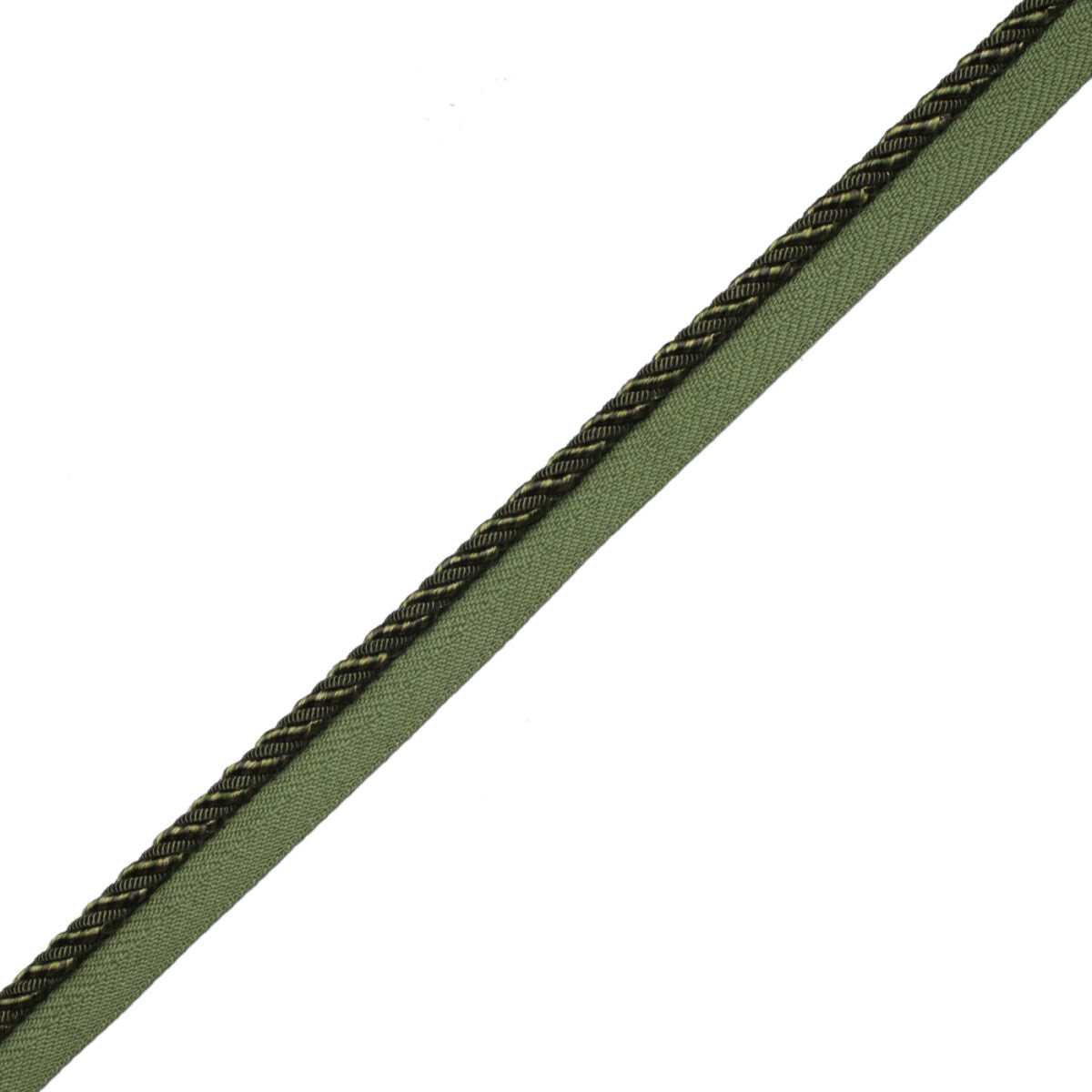 1/4" Aurelia Cord With Tape Trim by Samuel & Sons in Loden