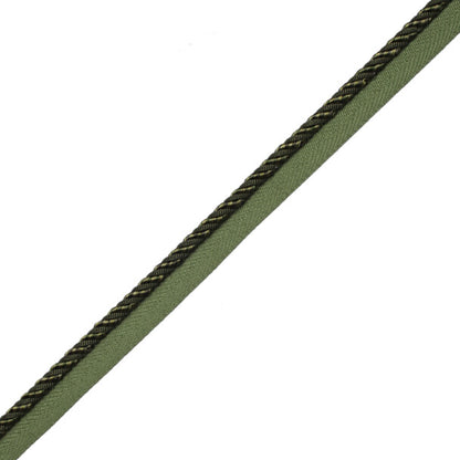 1/4" Aurelia Cord With Tape Trim by Samuel & Sons in Loden
